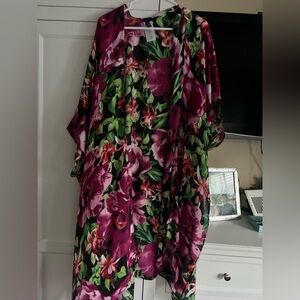 G.I.L.I. Pink and Green Floral Kimono